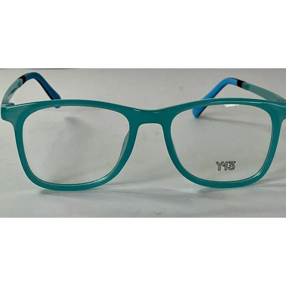 Y13 Kids Girls Boys Eyeglasses 47-17-135-37mm Teal To Grey New